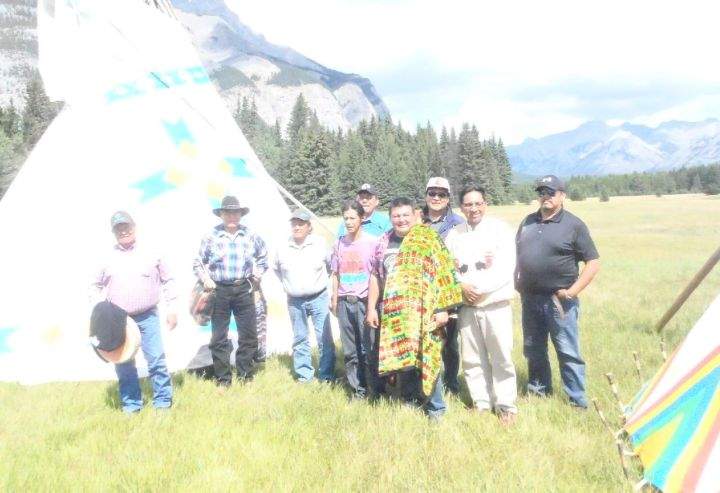 Bison reintroduction ceremony at the Indian Grounds in Banff, during the Banff Indian Days, August 4, 2016.