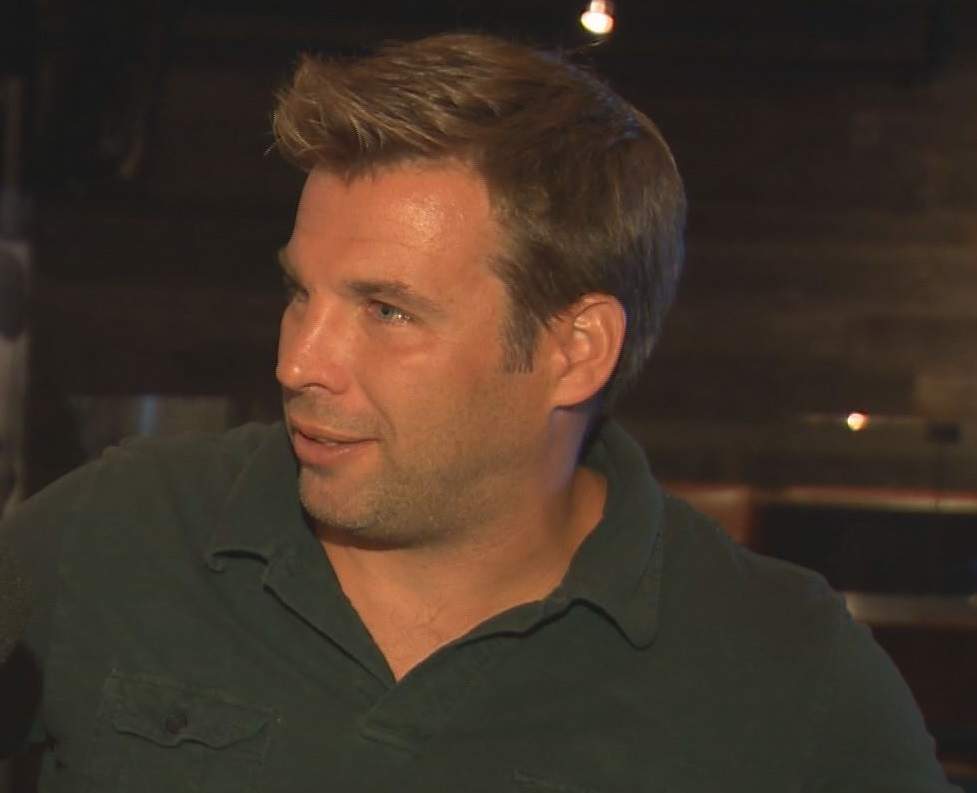 In this 2015 file photo, Dean Stock speaks to Global Montreal's Jamie Orchard about his ALS diagnosis.