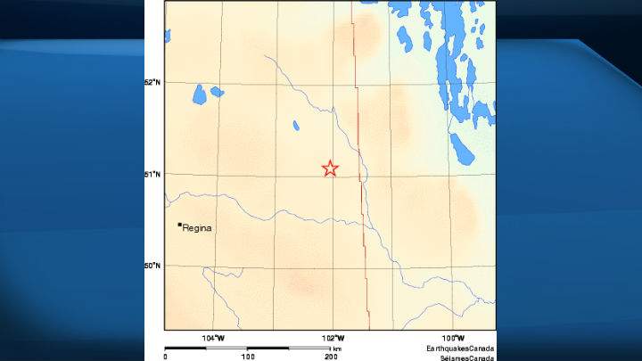 A 3.8 earthquake was felt detected in southeastern Saskatchewan, approximately 32 km SE of Yorkton.
