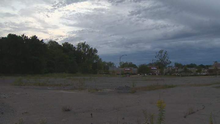 The site of the old Esso station could end up housing four buildings with 18 townhouses, Monday Sept. 26, 2016. 