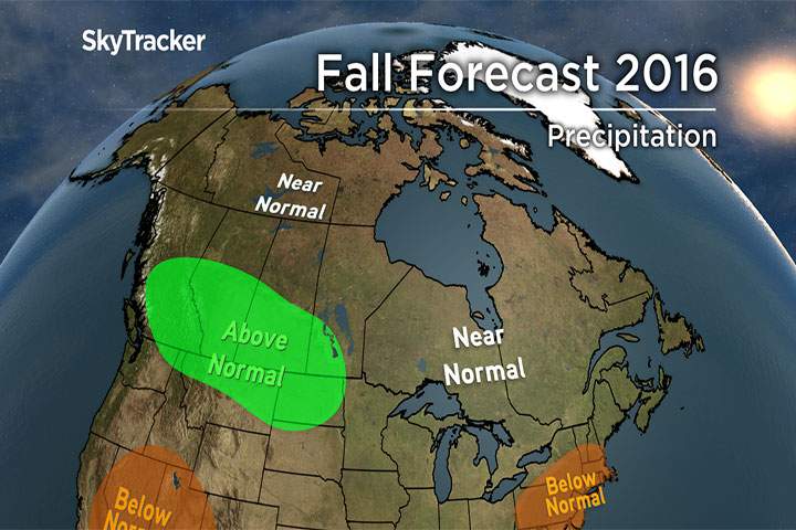 Anthony Farnell’s fall precipitation outlook for Canada.