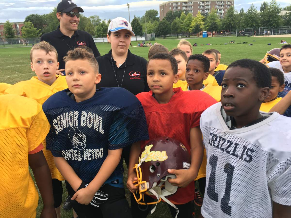 Aces Football team at practice, Thursday September 1st, 2016.