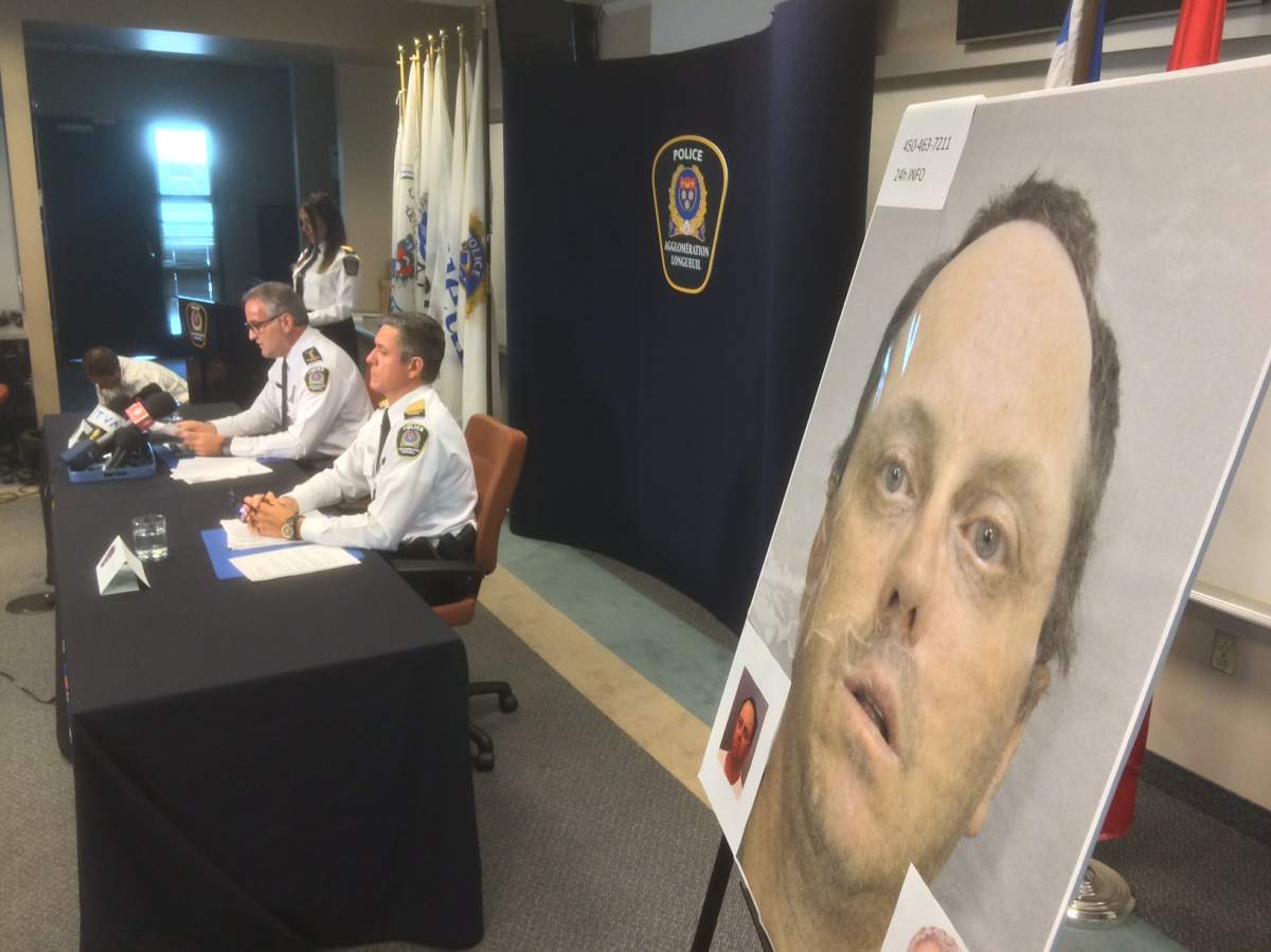 Longueuil police speak about Yves Roy, a 46-year-old man accused in the brutal beating of a female jogger at Mont-Saint-Bruno Park, Monday, September 19, 2016.