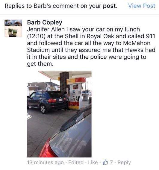 Calgary woman’s stolen vehicle quickly recovered thanks to viral Facebook post - image