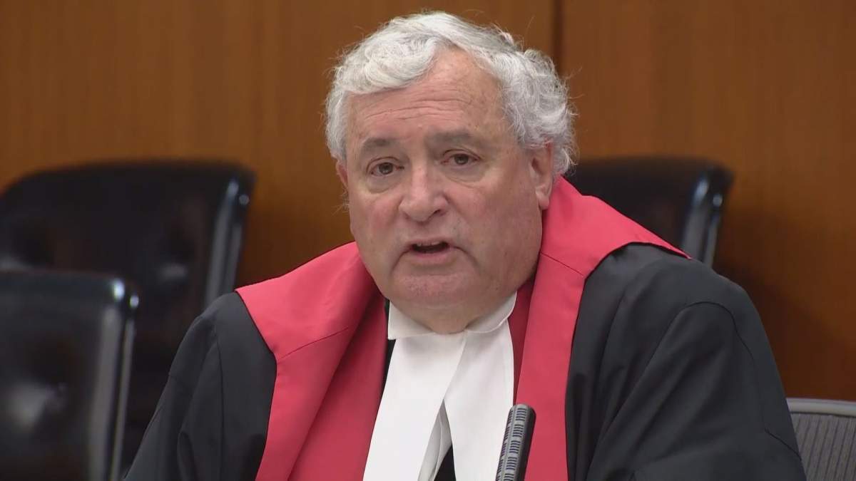 Justice Denny Thomas, seen here before delivering his decision in the Travis Vader trial on Thursday, Sept. 15, 2016.