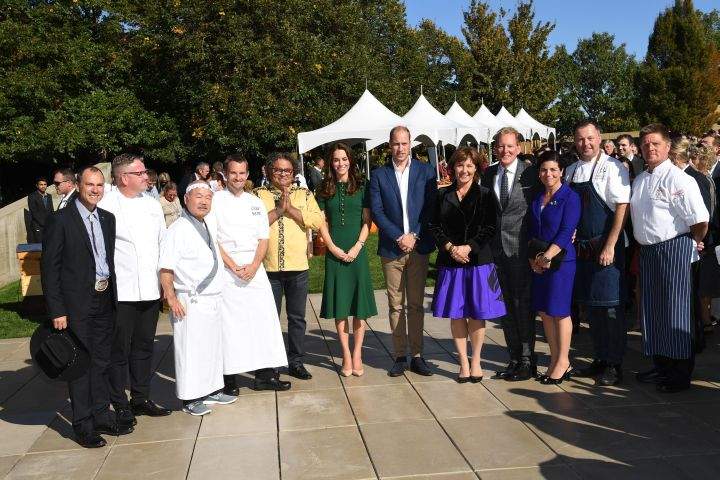 The royal couple meets with chefs at Mission Hill Winery in Kelowna, B.C.