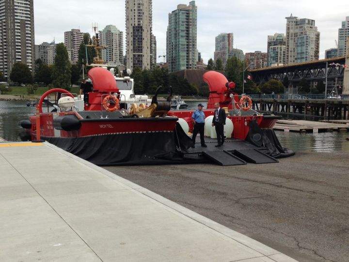 The scene about an hour before Prince William and Kate are set to visit the Kitsilano Coast Guard Station in Vanier Park.