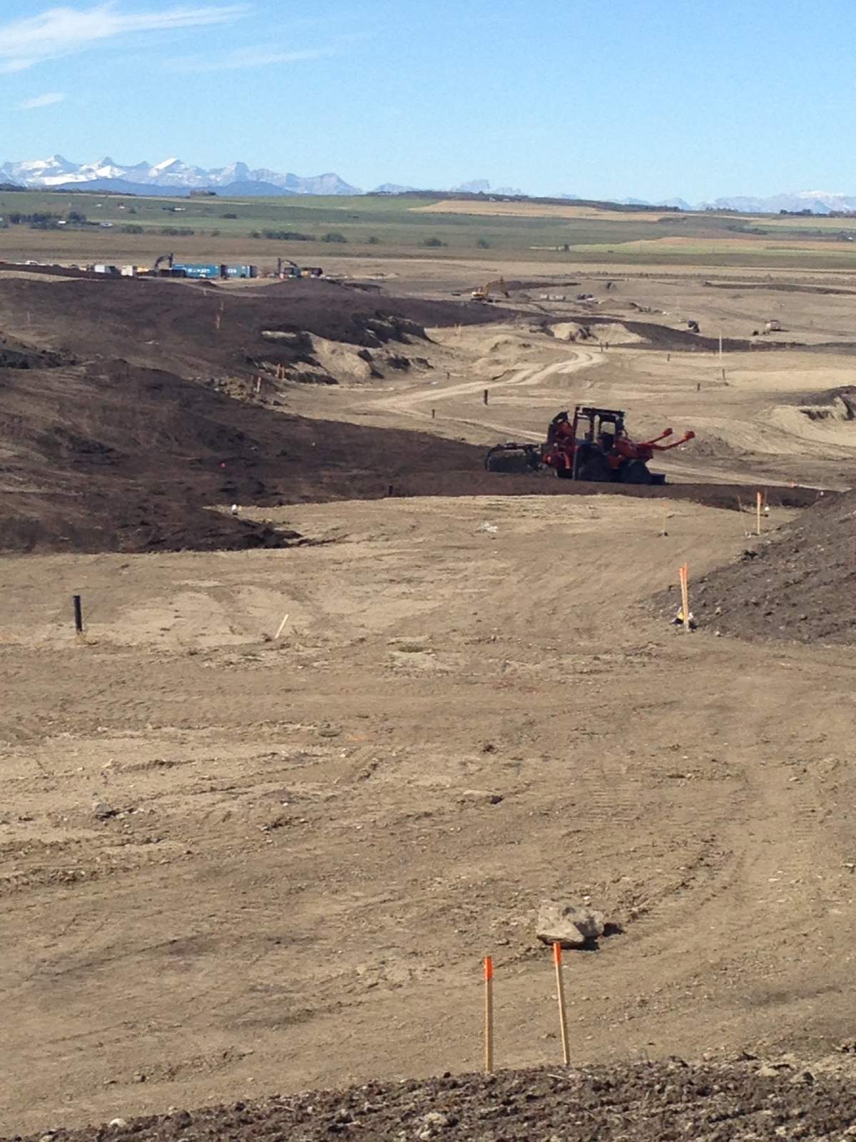 Ninth fairway taking shape at Mickelson National Golf Club. Springbank, Alberta. Sept 2016.
