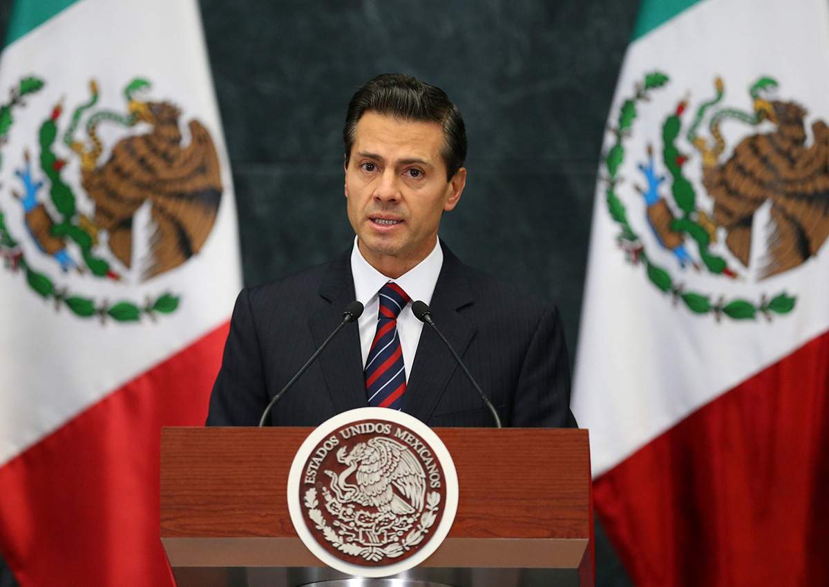 Mexico’s President Enrique Pena Nieto delivers a speech to the media to announce new cabinet members at Los Pinos presidential residence in Mexico City, Mexico, September 7, 2016.