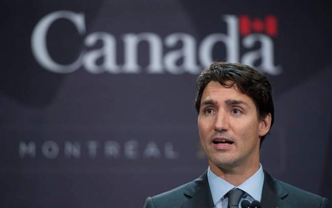 Prime Minister Justin Trudeau responds to a question during the closing news conference at the Global Fund conference Saturday, September 17, 2016 in Montreal. 