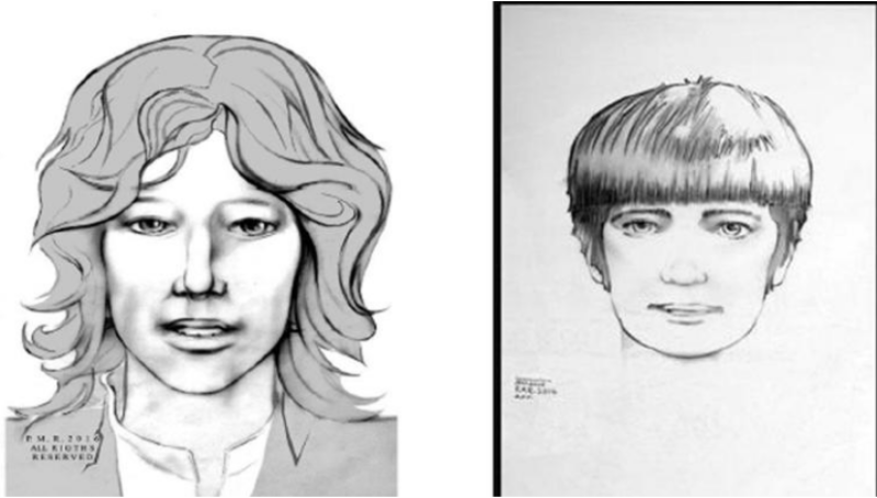 Sketches released by the LAPD show two men wanted in connection with the 1969 cold case murder of Reet Jurvetson.