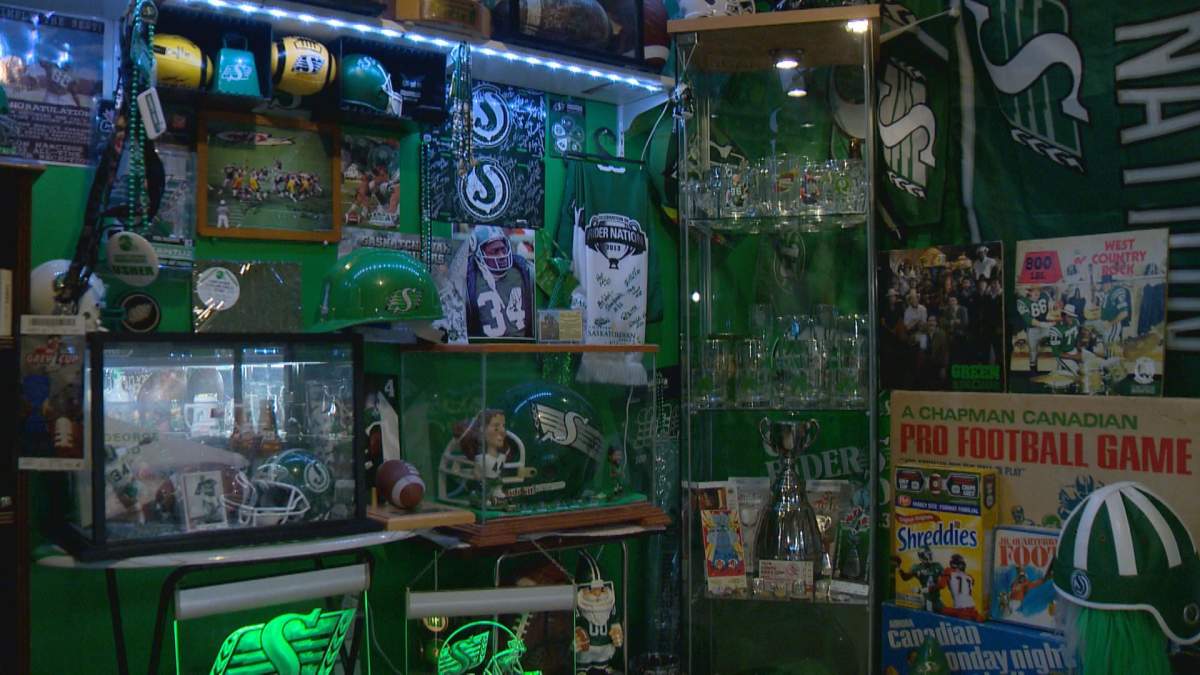 Regina family has entire room dedicated to Roughriders memorabilia - image