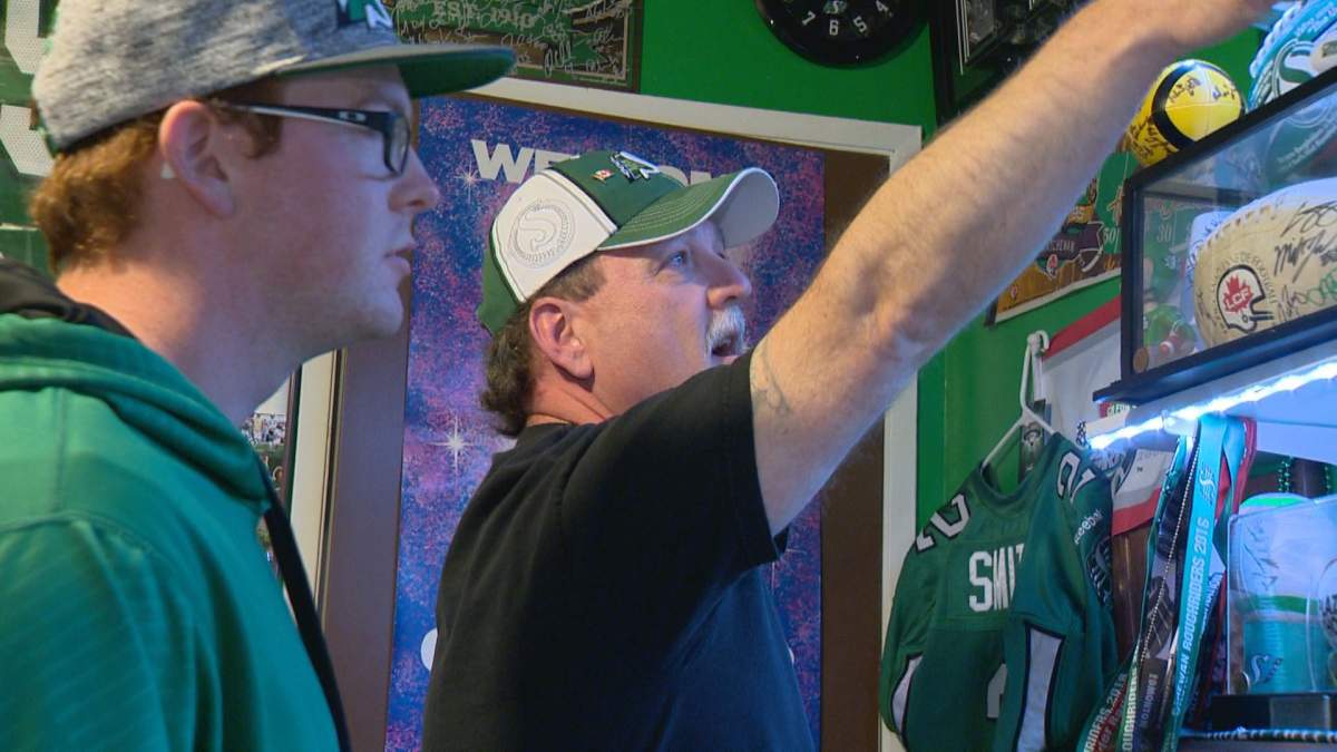 Regina family has entire room dedicated to Roughriders memorabilia - image