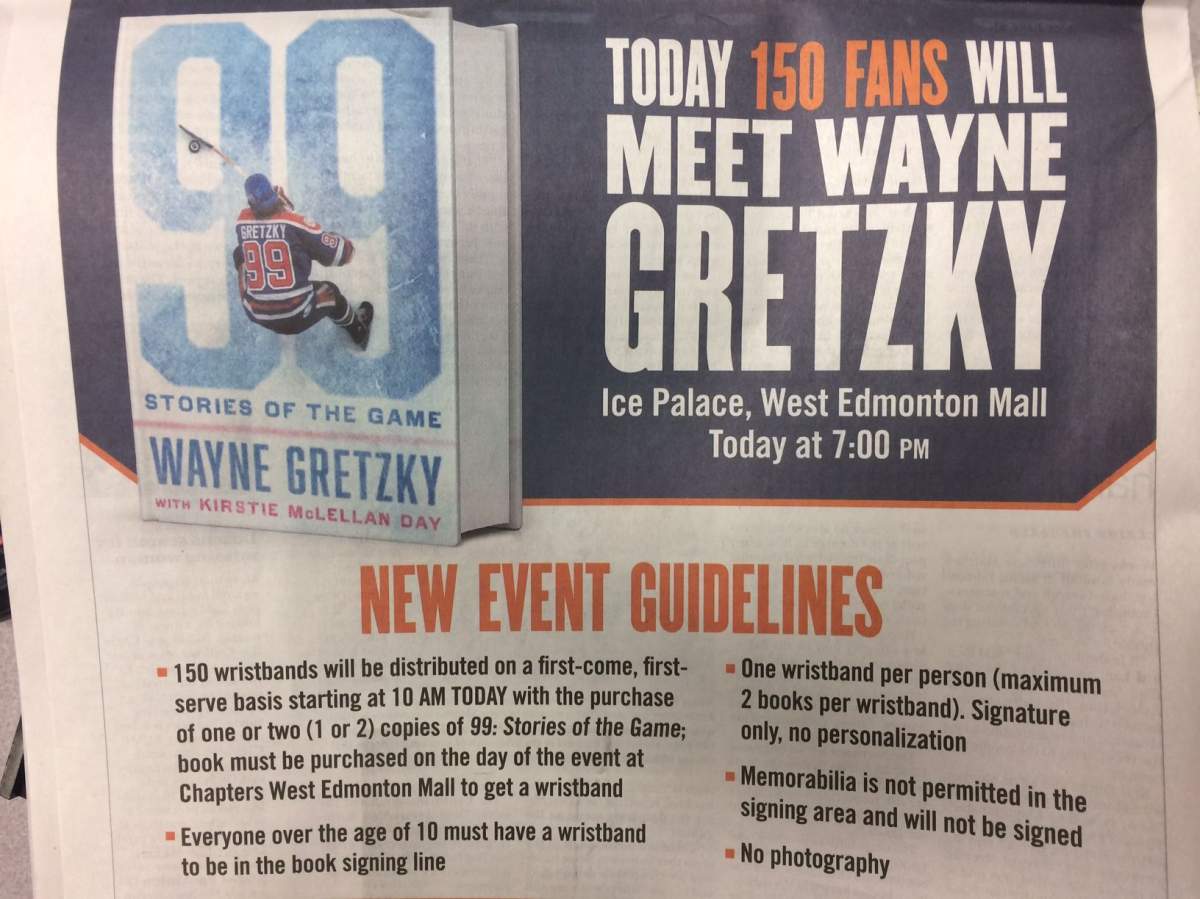 A half-page ad seen in the Edmonton Journal on Oct. 24, 2016.