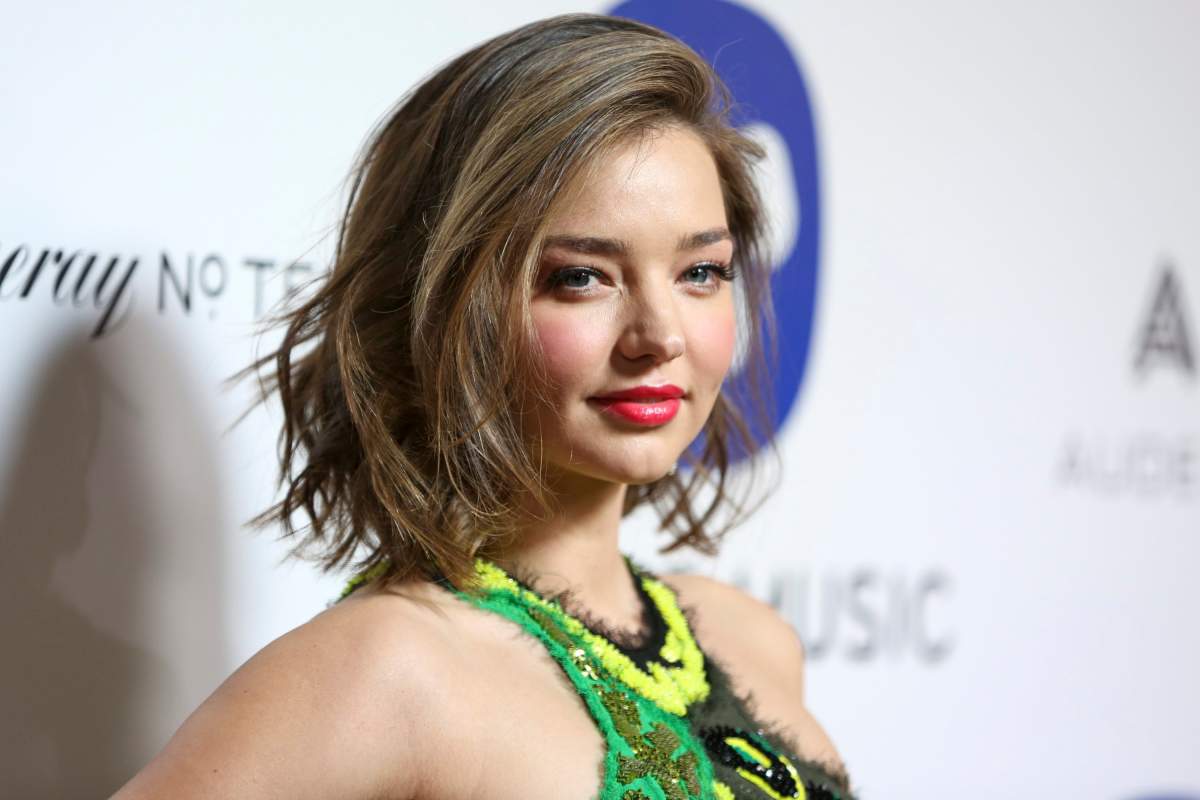 FILE - In this Feb. 15, 2016 file photo, Miranda Kerr arrives at the Warner Music Group Grammy Awards After Party at Milk Studios in Los Angeles. 