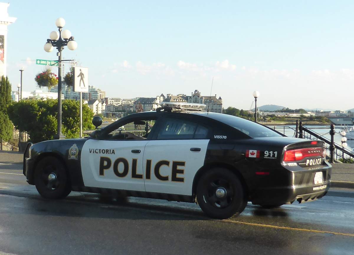 A police cruiser in Victoria, B.C.