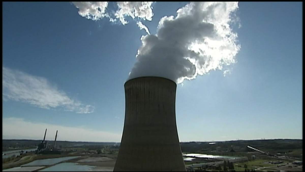 Emissions from nuclear power plant.