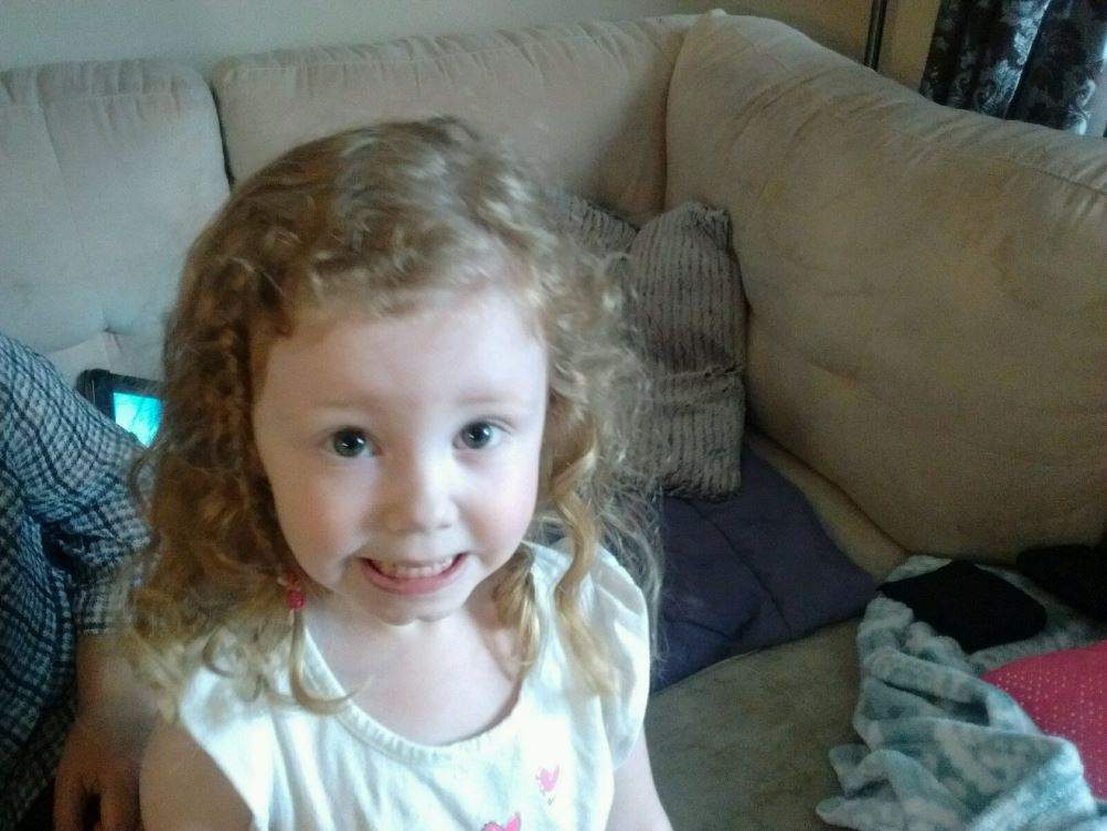 Carlotte Carson, 3, suffers from a rare genetic disorder and needs to consume a high level of protein every day, Thursday, October 20, 2016.