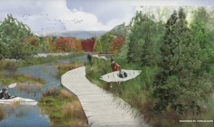 Artist rendition of a portion of Don River Valley Park.