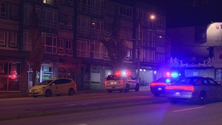 A collision in East Vancouver left a pedestrian in serious condition.