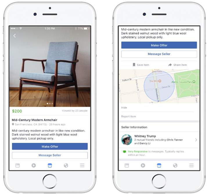 Marketplace is based off of existing user behaviour; according to Facebook, more than 450 million people visit buy and sell groups on the platform every month.

