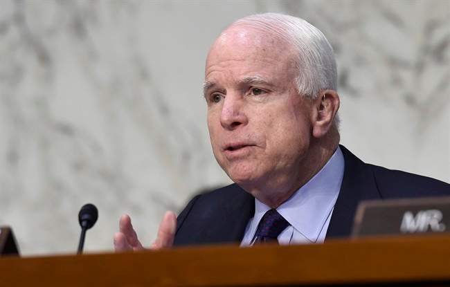 Senate Armed Services Committee Chairman Sen. John McCain, R-Ariz., speaks during a hearing on Capitol Hill in Washington in this Jan. 27, 2016 file photo. 