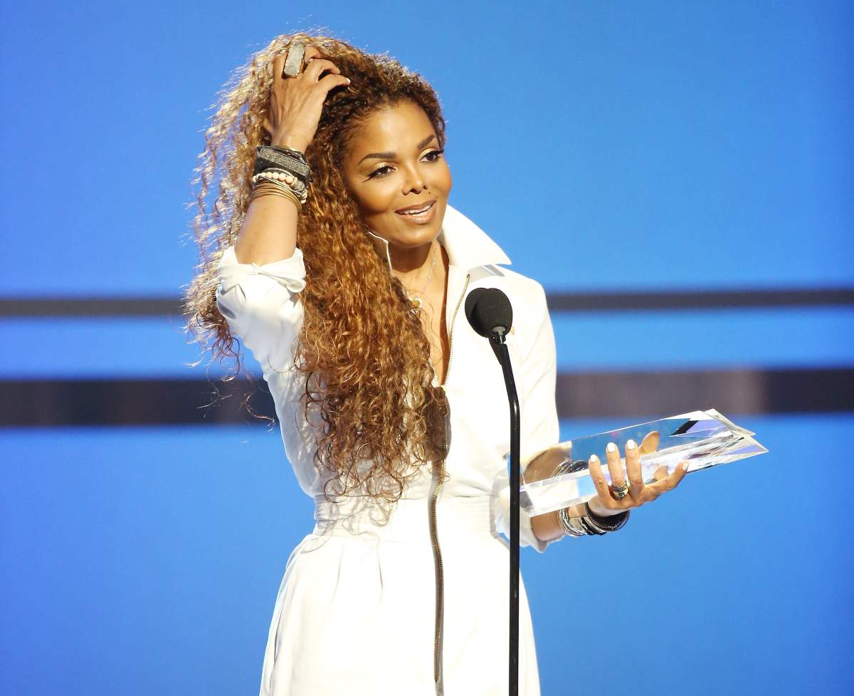 Janet Jackson speaks onstage during the 2015 BET Awards held at Microsoft Theater on June 28, 2015 in Los Angeles, California.
