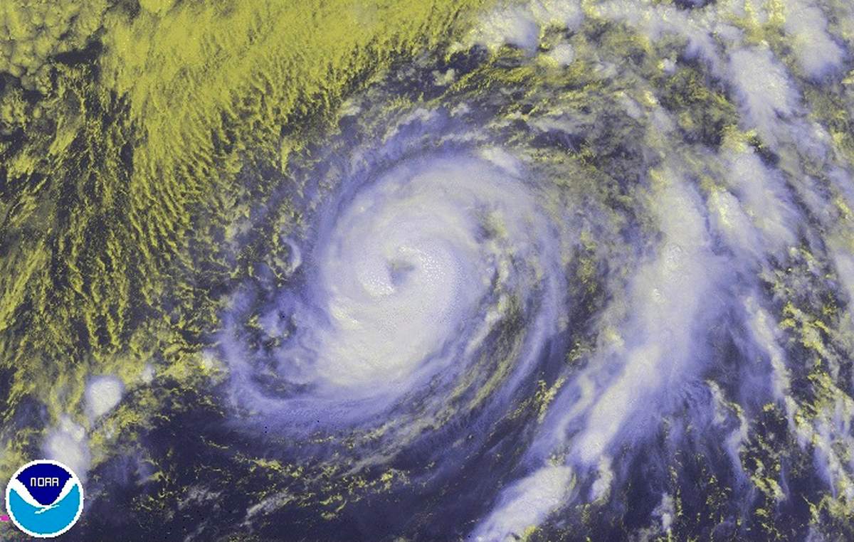 Hurricane Nicole is seen in the Atlantic Ocean in an image from NOAA's GOES-East satellite taken at 1:15pm ET (17:45 GMT) October 11, 2016. 