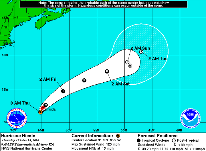 Hurricane Nicole bears down on Bermuda - image