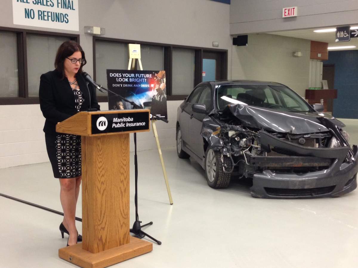 Minister of Justice Heather Stefanson speaks out against impaired driving.