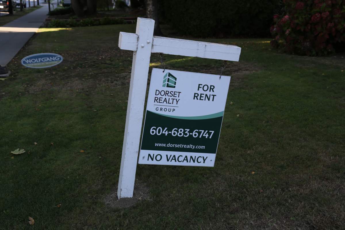 Fore rent sign Vancouver real estate rental rents