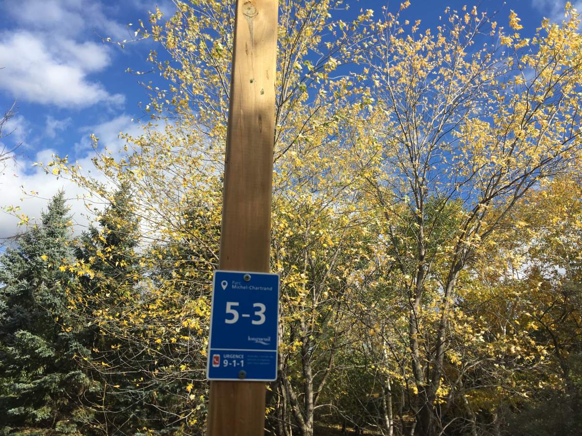 175 geo-locators have been installed around the Michel-Chartrand park in Longueuil. Wednesday October 19, 2016.