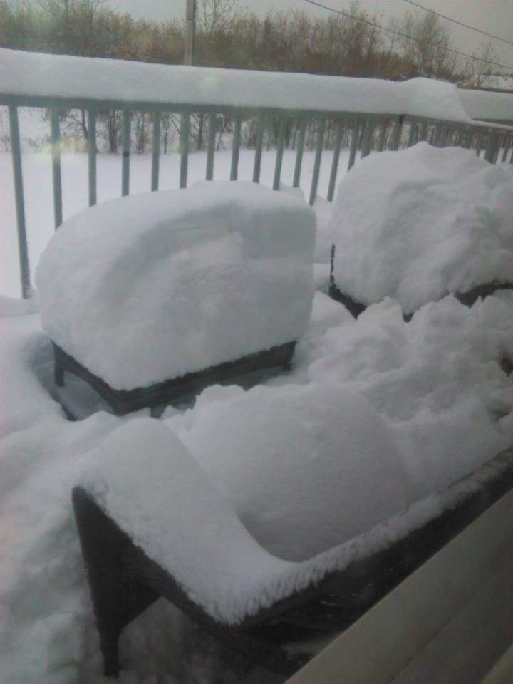 Snow in La Ronge.