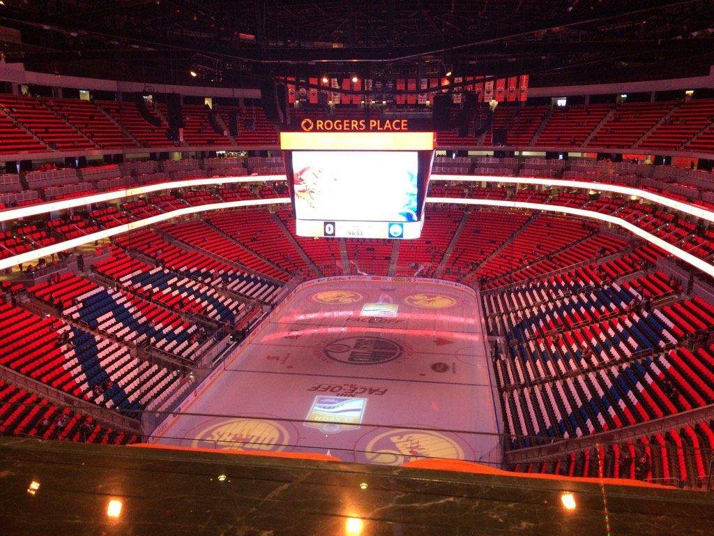 Rogers Place hosts inaugural Battle of Alberta in Edmonton Oilers 2016 season opener Wednesday, Oct. 12, 2016.