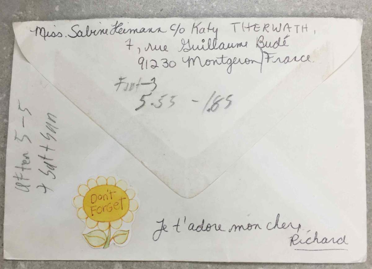 “Je t’adore mon chérie” or “I adore you my love” reads the back of the envelope Sarah Odd found on a Calgary street Wednesday.
