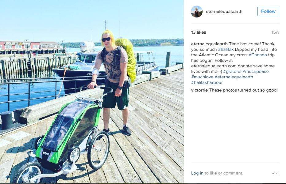 Man walking across Canada to end malaria makes Regina stop - image