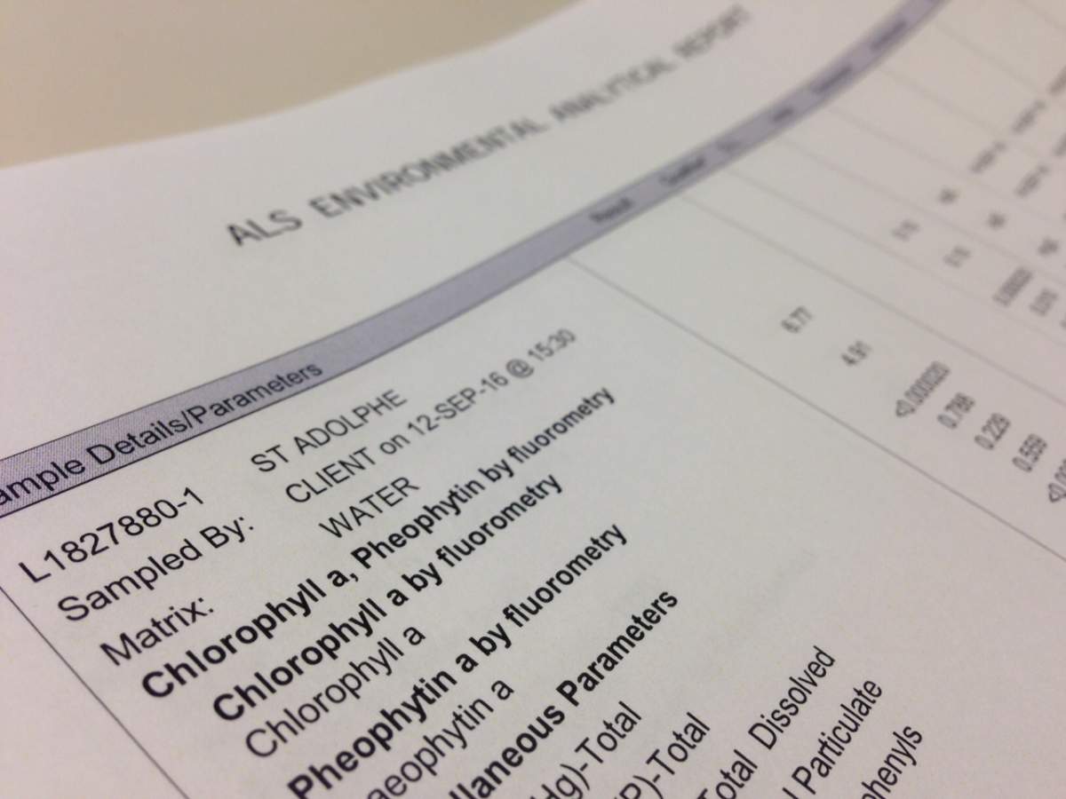 The report breaks down the bacteria levels in the water of the Red River.