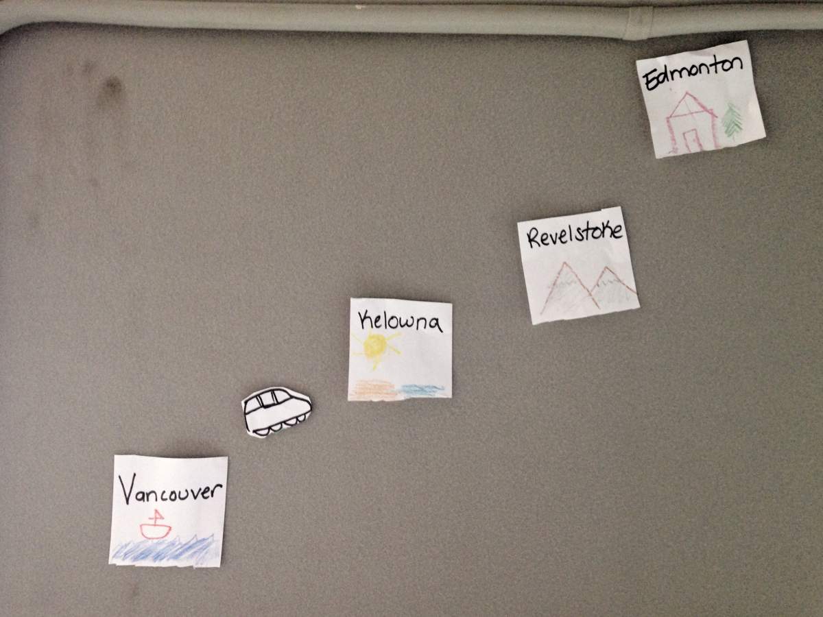 This map that you tape onto the roof of your car is perfect for curbing those “are we there yet” questions.