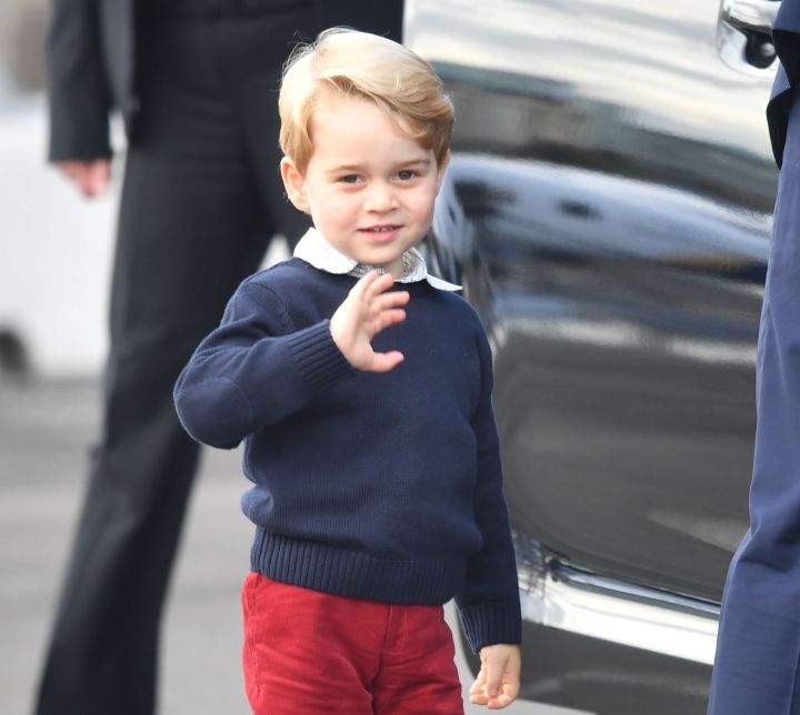 Prince George captured hearts at the official farewell to the Royal Family at Victoria Harbour Airport Oct. 1, 2016.