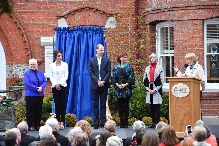 The Duke and Duchess at the Cridge Centre for the Family, where they were joined by the Lieutenant-Governor of British Columbia, the Honourable Judith Guichon, O.B.C., the Chief Executive Officer, Ms. Shelley Morris, and the President of the Board, Ms. Val Fuller.
