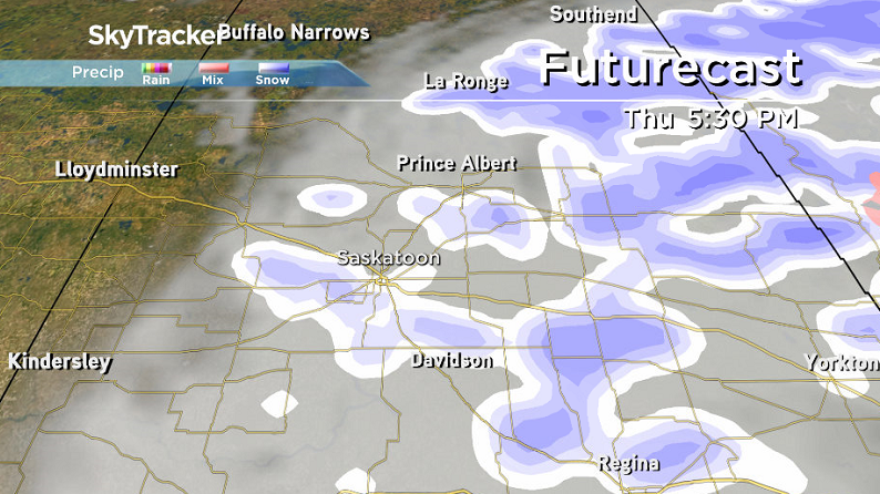 Snow will ease off during the day on Thursday.