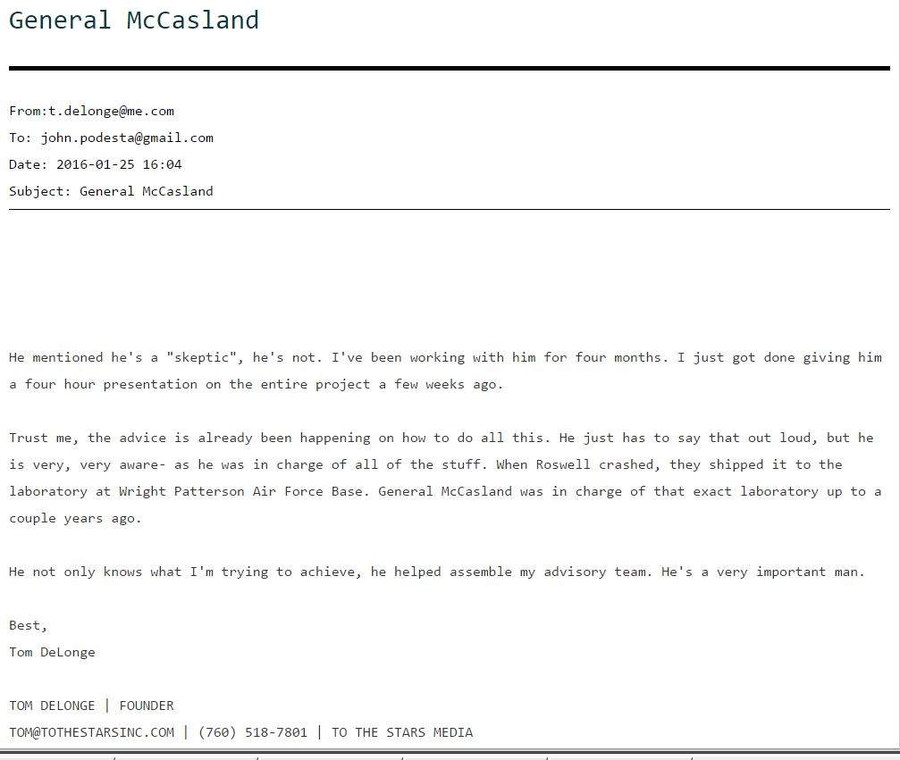 Tom DeLonge email