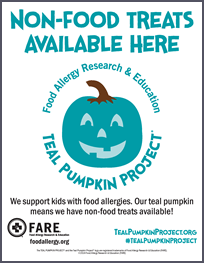 Homes can also display a sign on their door to show they offer non-food options for trick-or-treaters.