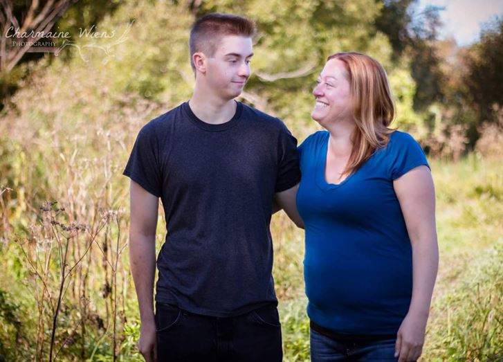 Tyler Klassen and his mom Lisa at a recent photo shoot.