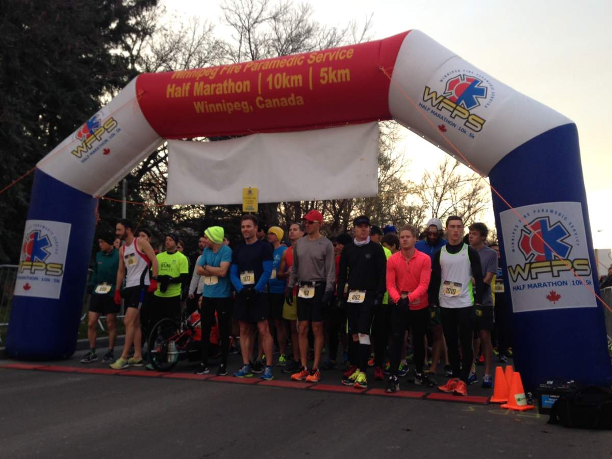 Marathon participants get ready to kick off the 5th annual WFPS Marathon.