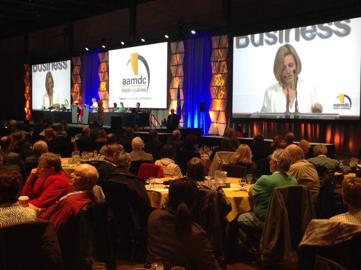 Alberta cabinet ministers fielded questions from
hundreds of delegates to the fall convention of the Alberta
Association of Municipal Districts and Counties.
