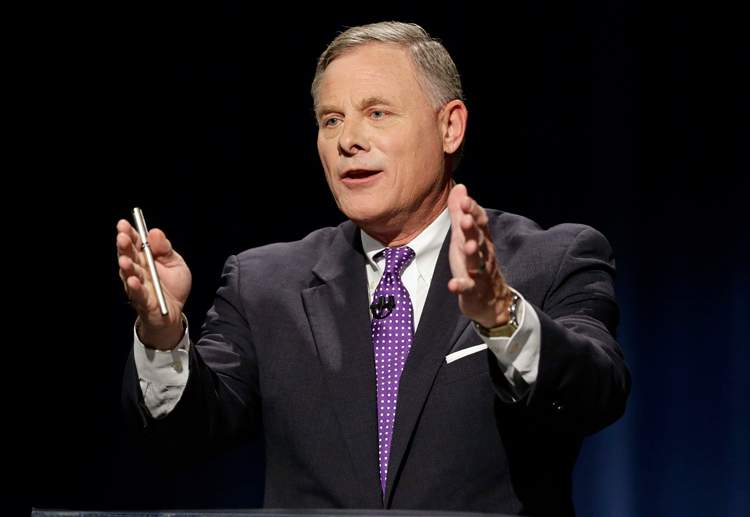 U.S. Sen. Richard Burr, R-N.C. makes a comment during a debate, Oct. 13, 2016. 