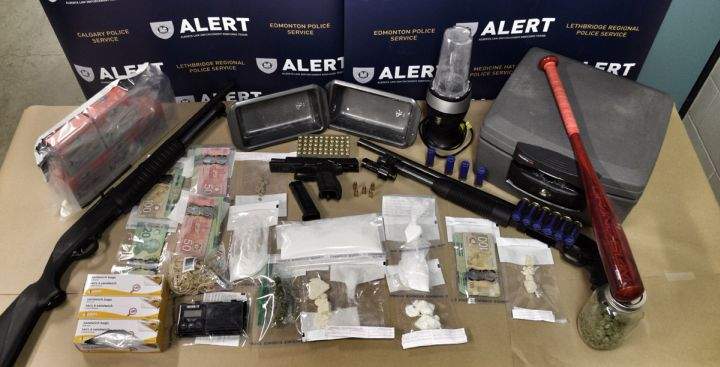 Seven people were arrested after members of the Alberta Law Enforcement Response Teams (ALERT) searched four Grande Prairie homes on Nov. 16, 2016.