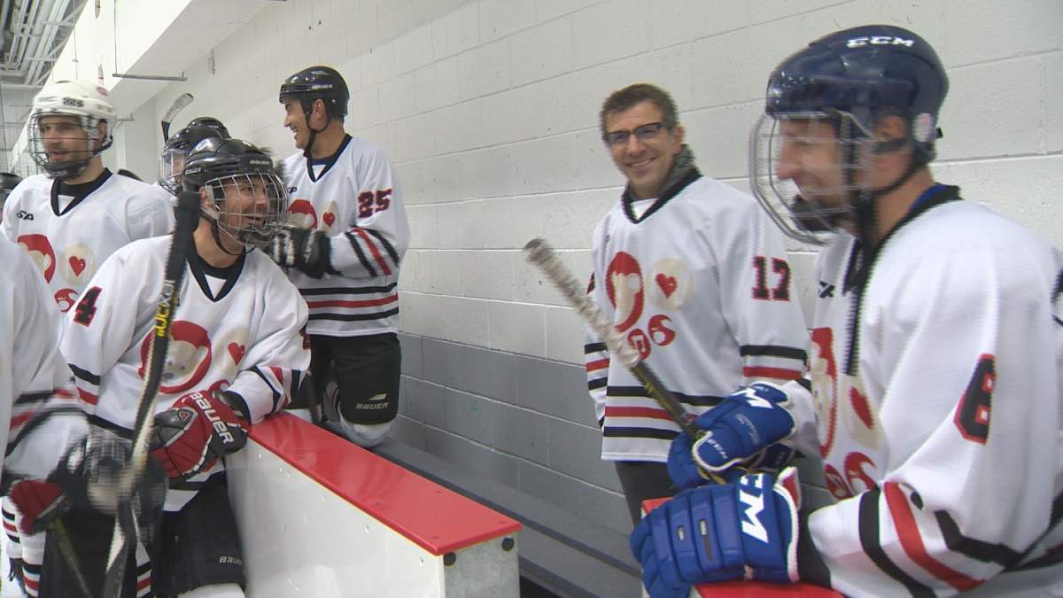 Marc Bergevin is behind the bench for Partageons la Puck, a hockey fundraiser benefitting Share the Warmth. Saturday, Oct. 12, 2016.