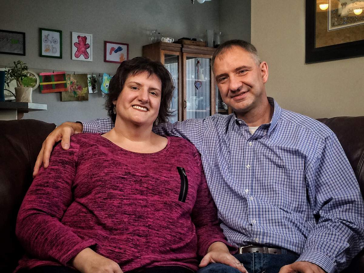 Adoptive parents Erin and Lonnie Hansen